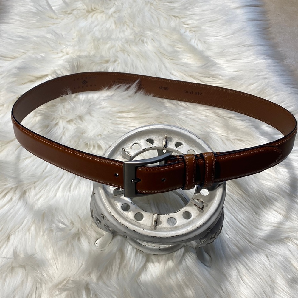 Joseph Abboun Italian leather brown belt